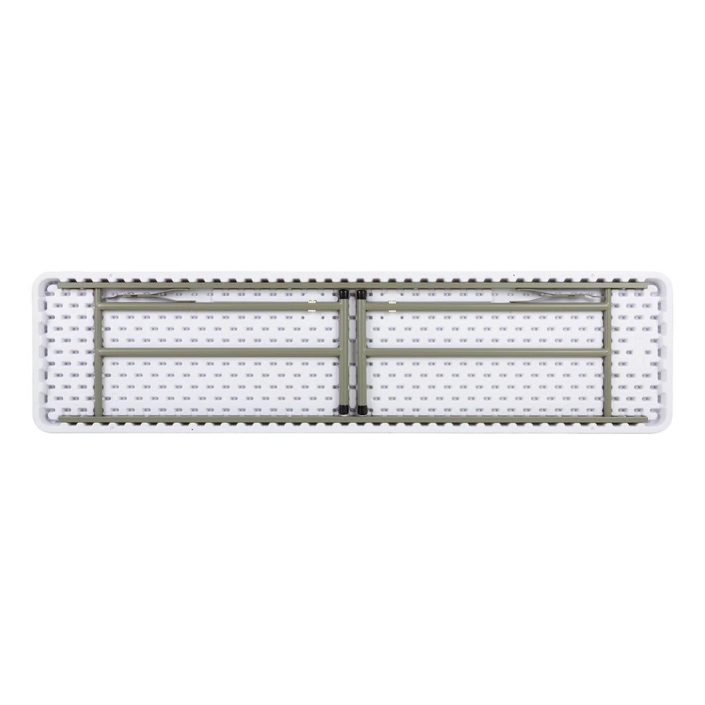 White 6 ft Heavy Duty Portable Plastic Folding Table Y296470