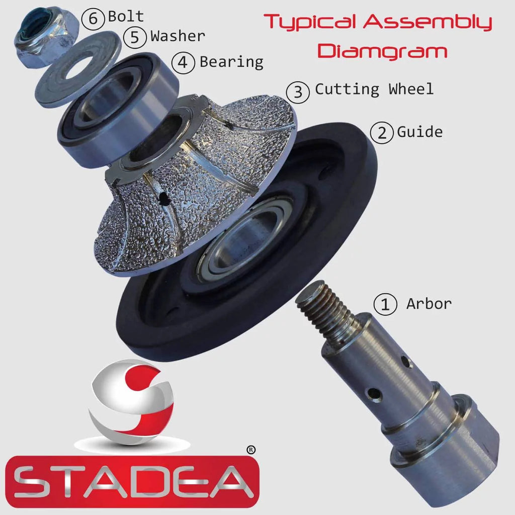 Diamond Profile Wheel Ogee 1" for Granite Marble Concrete Q775290