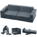Gray 9-Piece Kids Play Couch O390