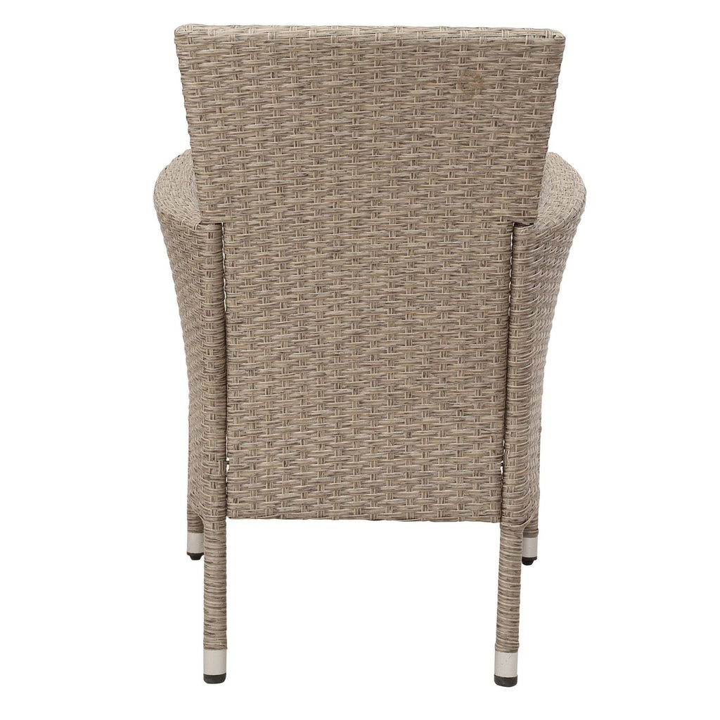 Beige-Brown 7 Piece Patio Wicker Dining Table Z939656
