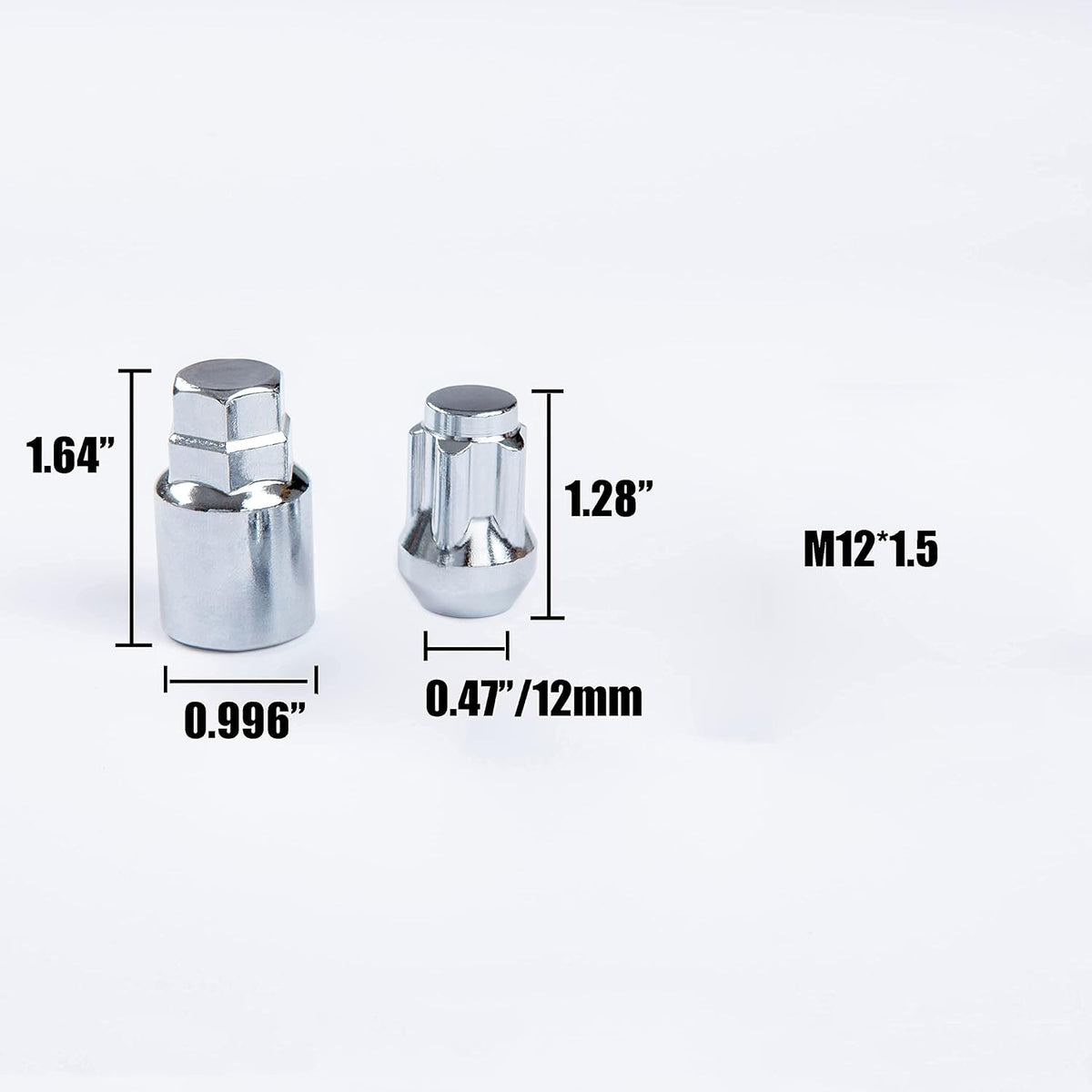 Wheel Locking Nuts Set of 4 with Wheel Lock Key Pouch Pack of 2 C14870