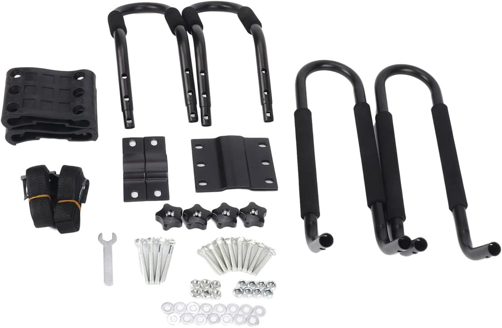 2PCS J-Bar Kayak Roof Rack with 2 7.2Ft Ratchet Lashing Straps V808