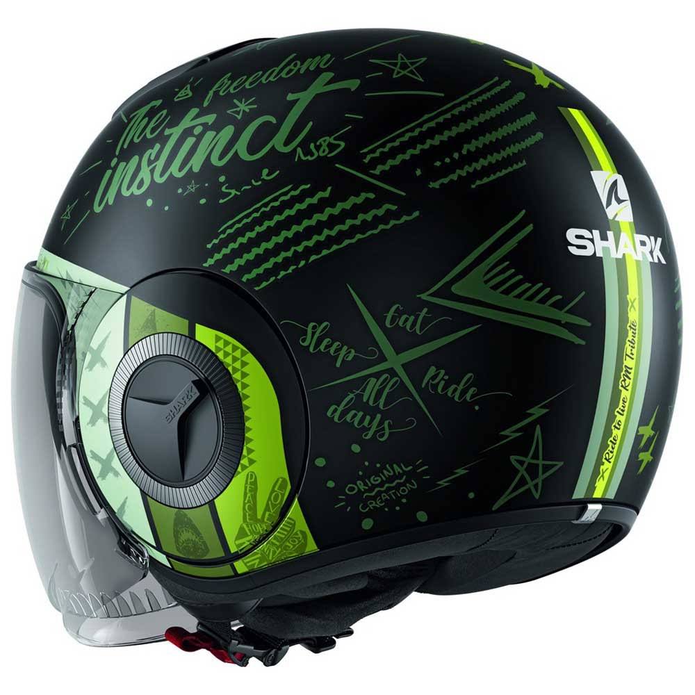 Mat Black Green Size M Helmet W412