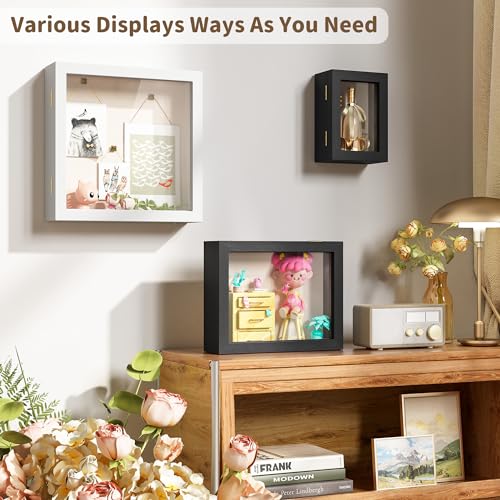 Black 11x11 Shadow Box Frame with Glass Door N22847