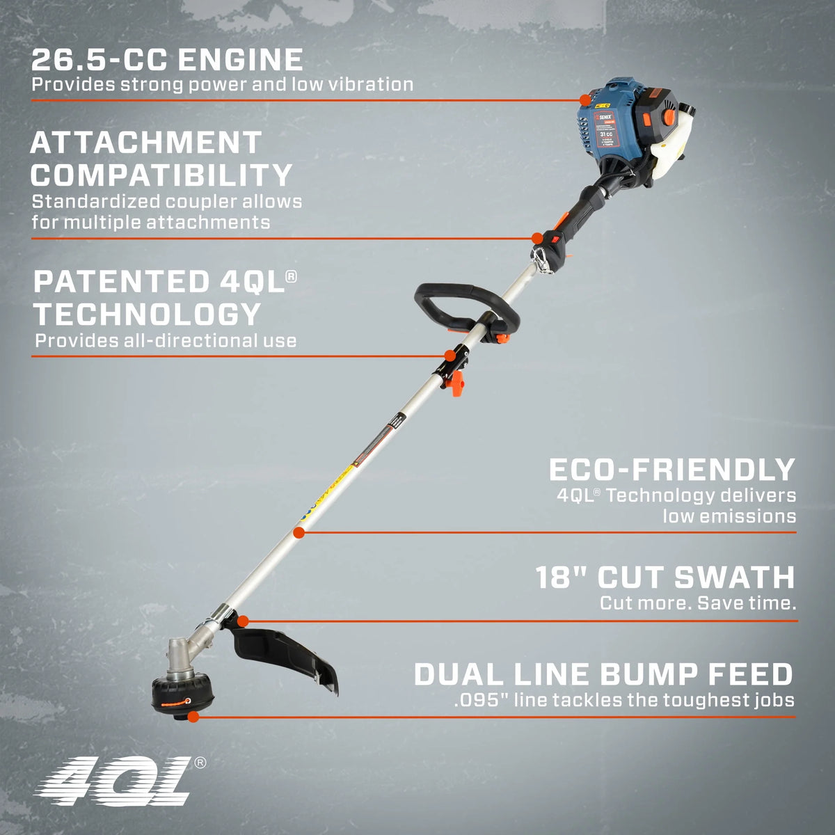 31 cc 4-Cycle Gas Powered String Trimmer I3718