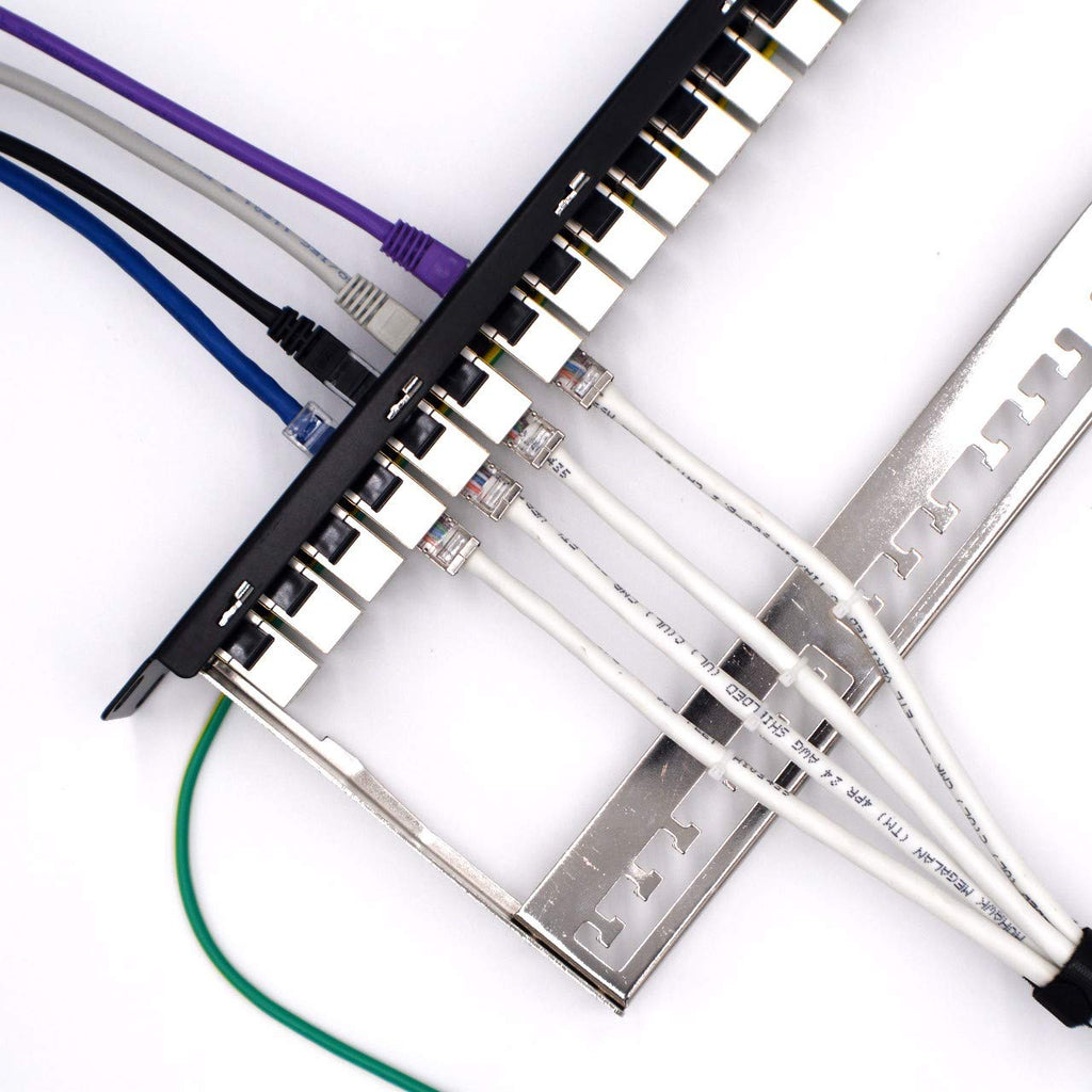 24-Port CAT6A FTP Shielded 1U Patch Panel V384