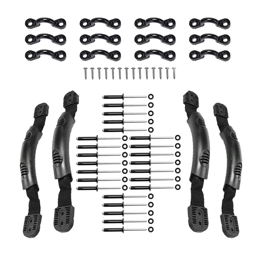 Black Kayak Carry Handles with Screws Pad Eye B994