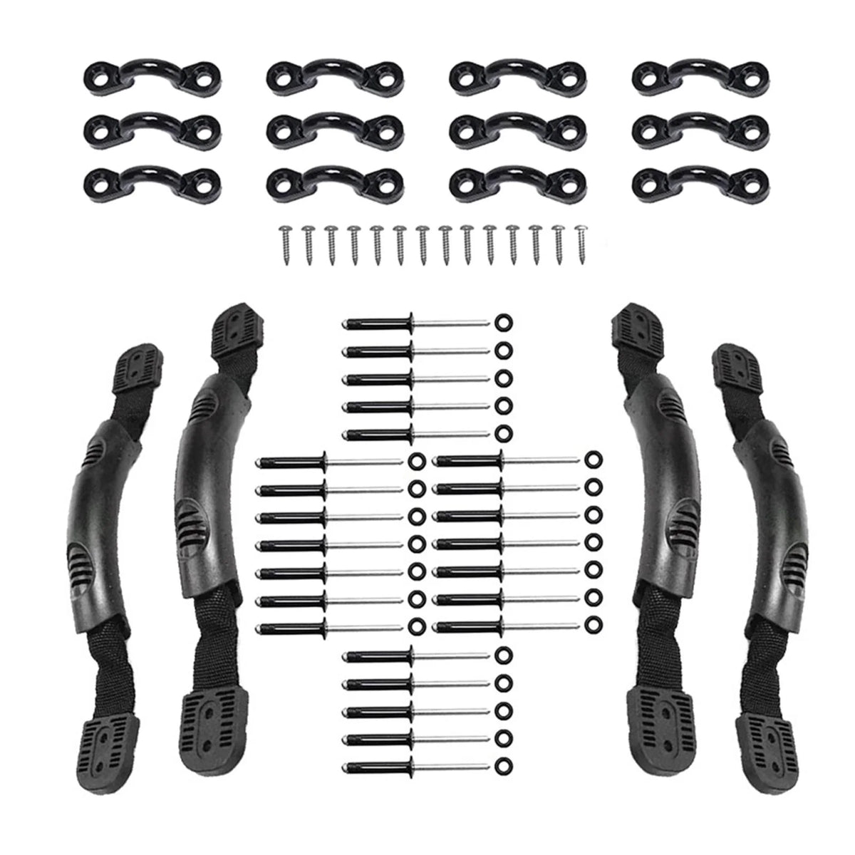 Black Kayak Carry Handles with Screws Pad Eye B994