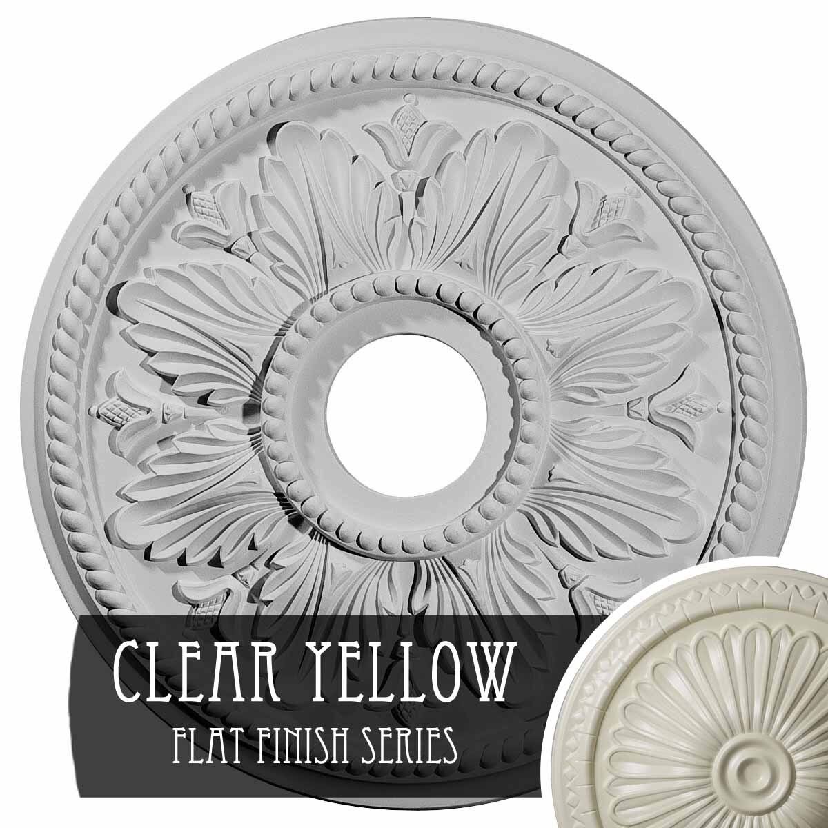 Edinburgh Ceiling Medallion Hand-Painted Clear Yellow J492794
