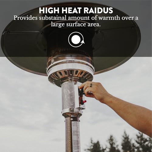 50,000 BTU Propane Outdoor Patio Heater with Wheels D470