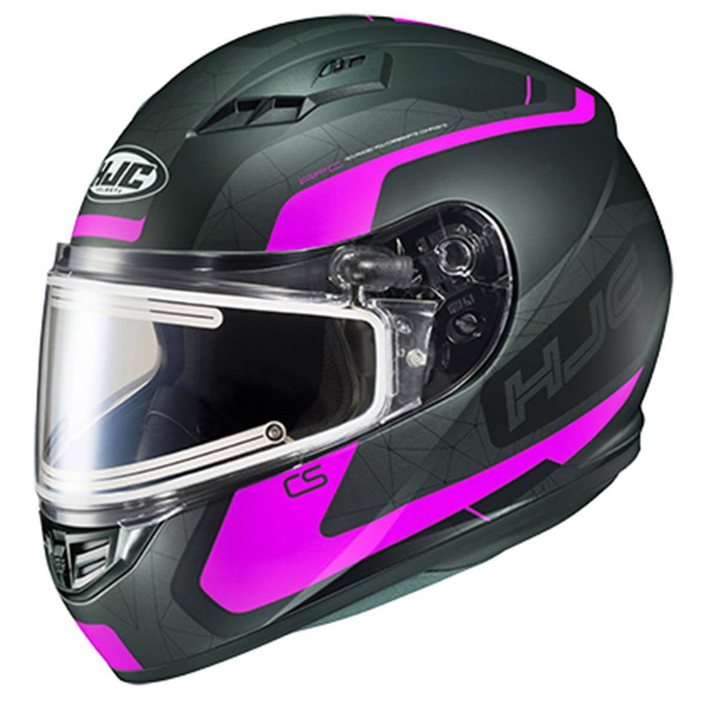 Black/Pink Electric Snowmobile Helmet D74181