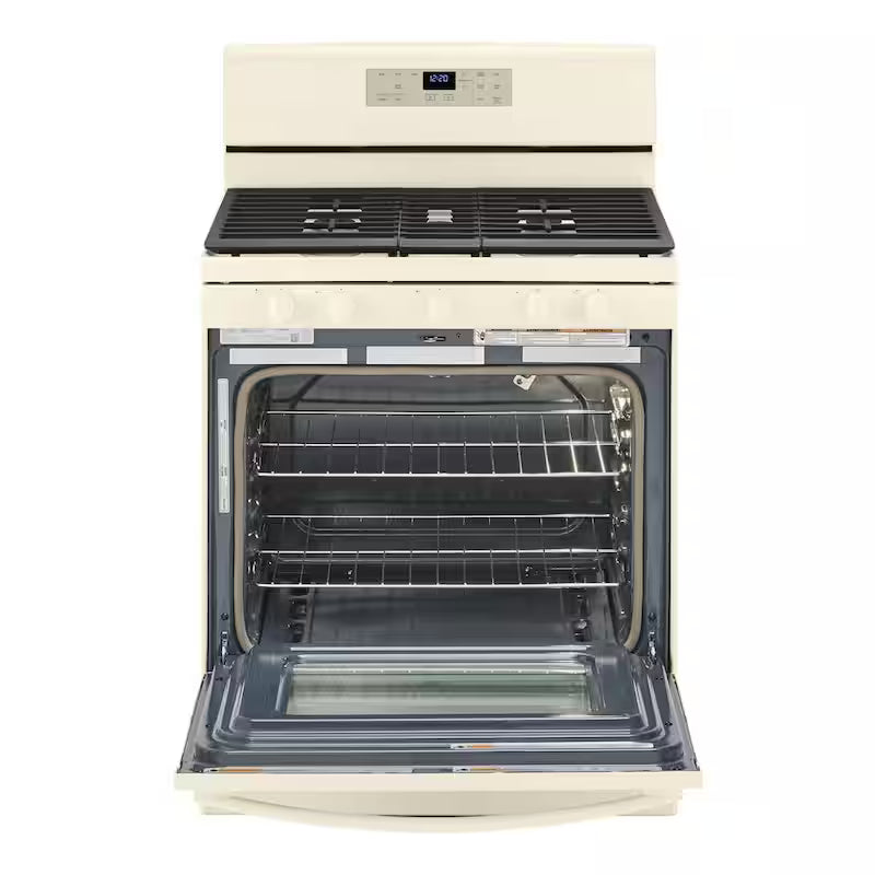 Gas Range with Self Cleaning and Center Oval Burner in Biscuit C6183