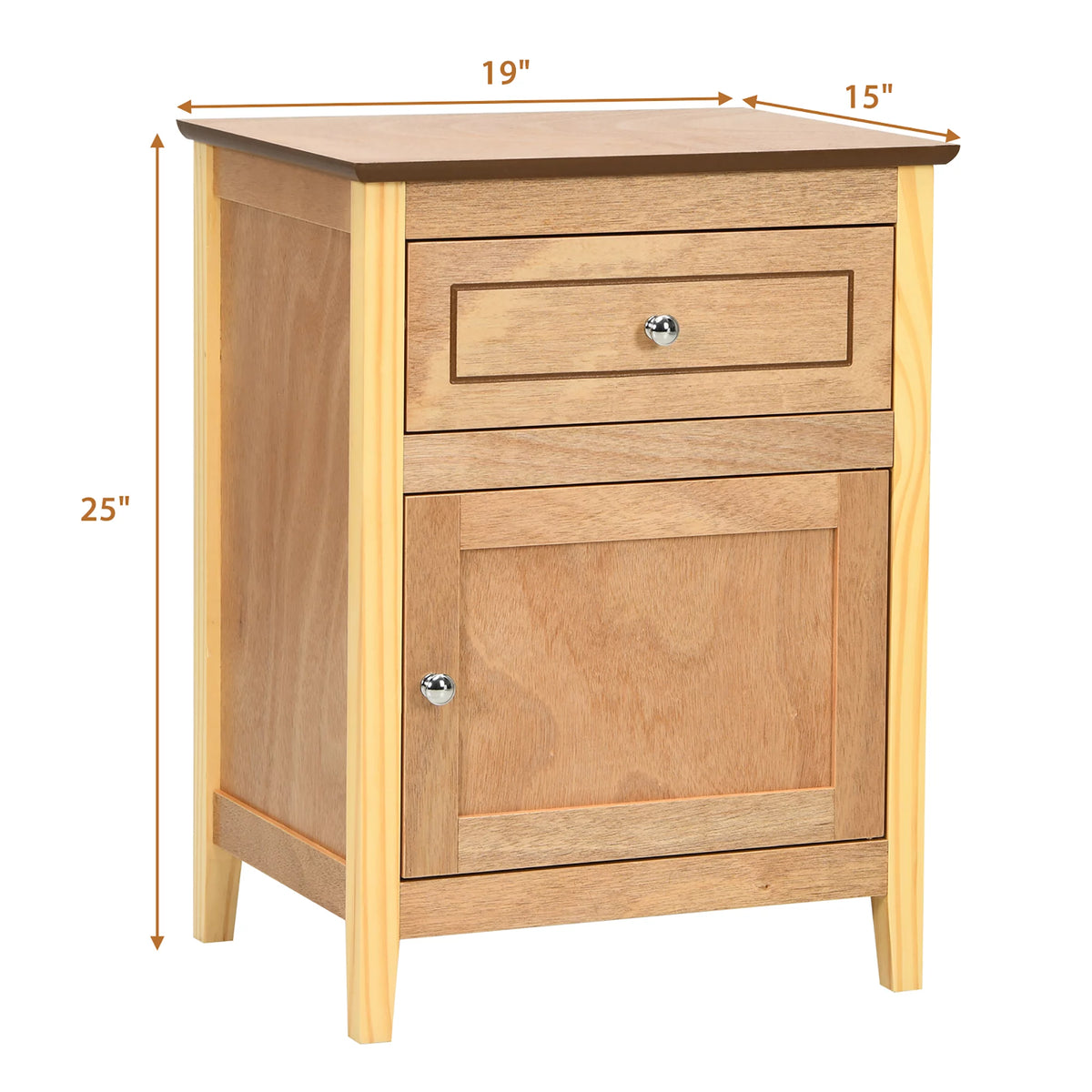 Natural Nightstand with Drawer U9494
