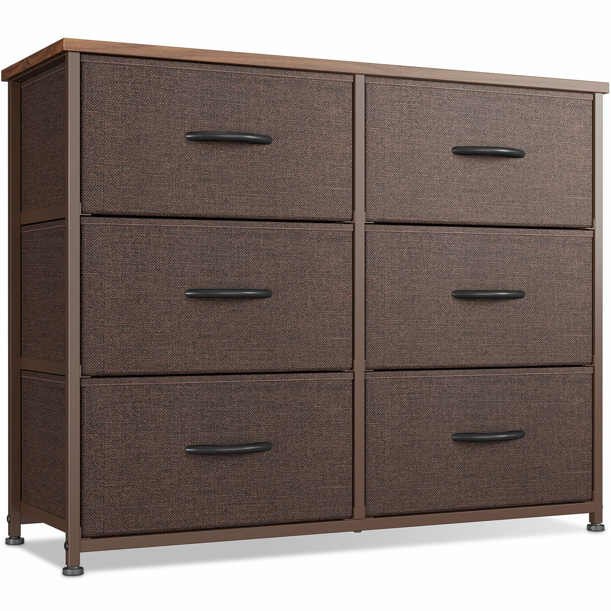 Black Grey 6 Drawer Dresser Q29162