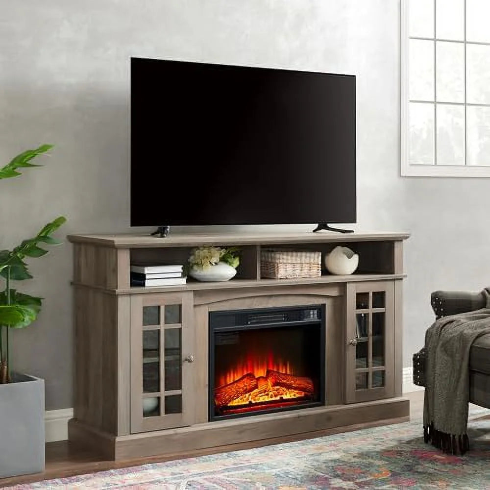 58'' TV Stand with 24.5'' Electric Fireplace Y48934