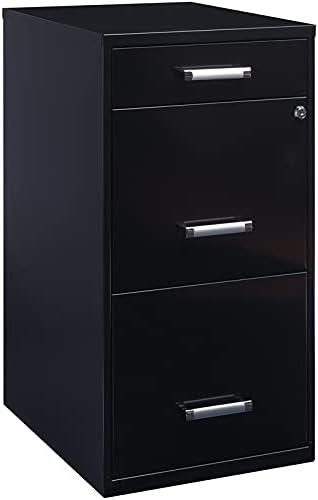 Black 3 Drawer Metal Vertical File Cabinet X462