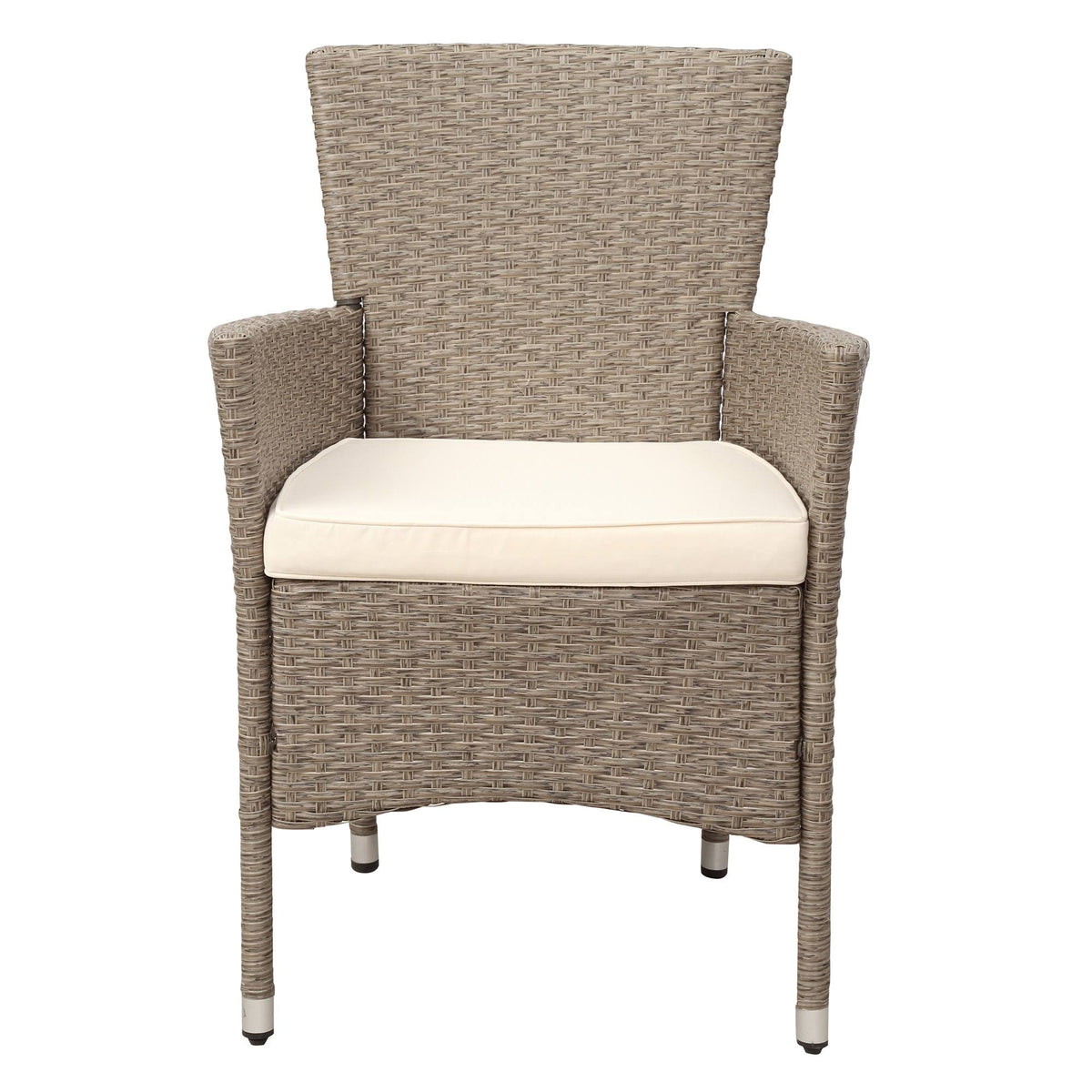 Beige-Brown 7 Piece Patio Wicker Dining Table Z939656
