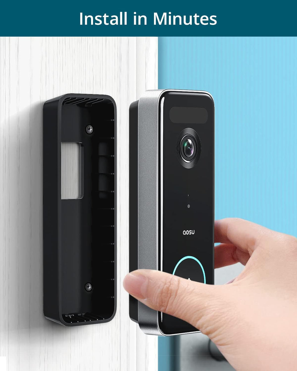 Wireless 5MP Video Doorbell with Homebase V520159