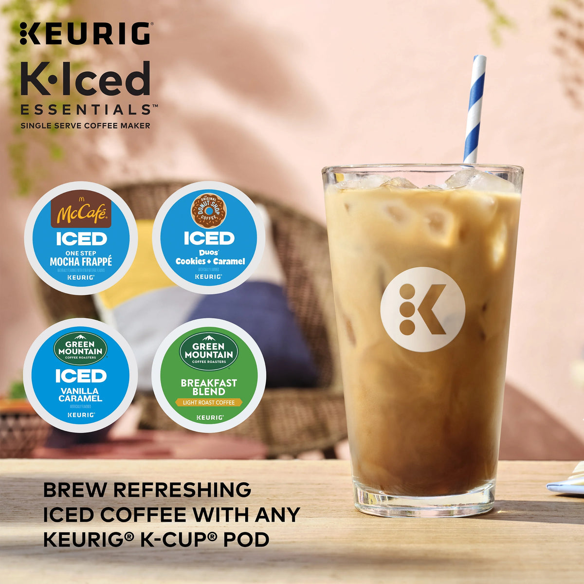 White Iced and Hot Single-Serve Coffee Maker V873