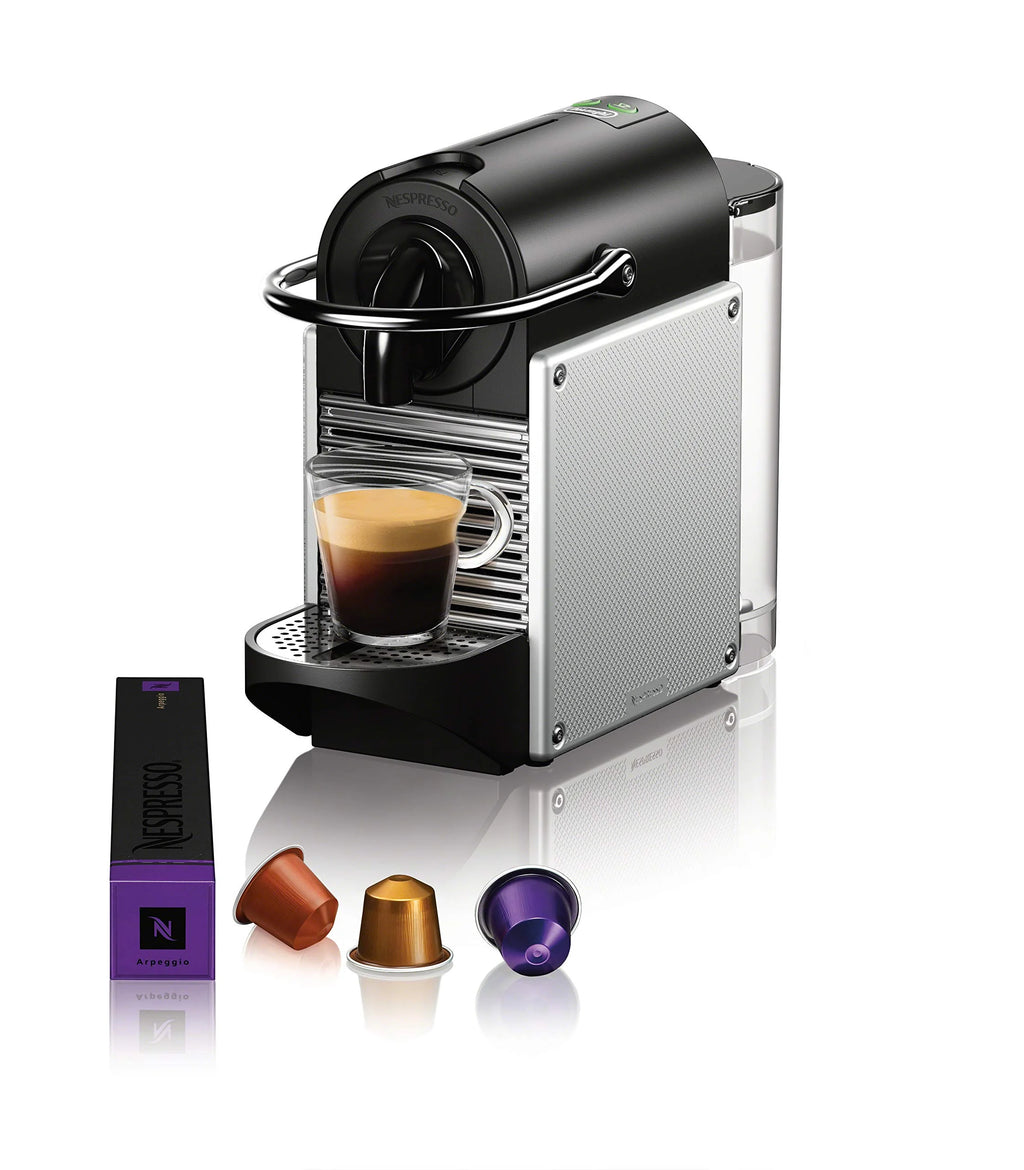Single-Serve Espresso Machine with Aluminum Water Tank and Black Milk Frother V669327