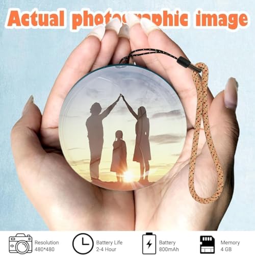 Memory Sphere Christmas Ornament 2.7" USB Rechargeable LED Crystal Ball R2177