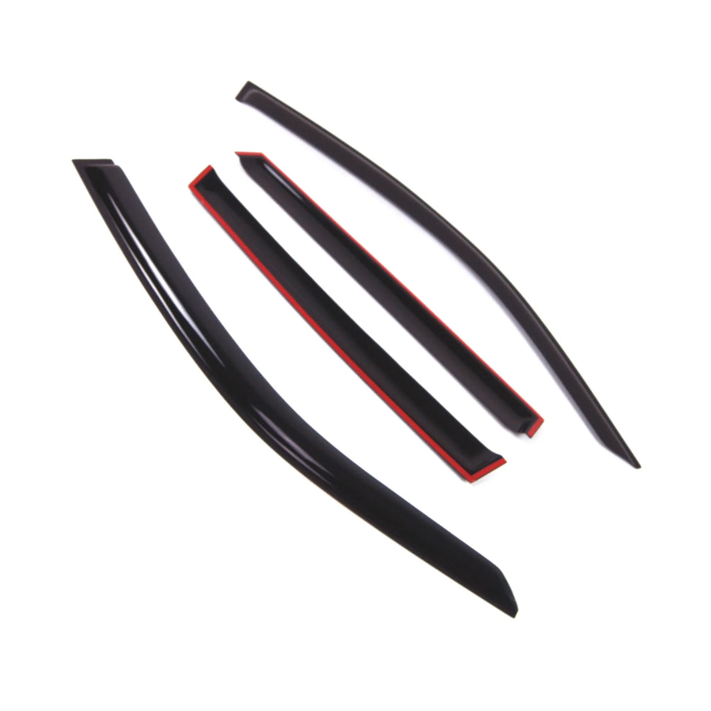 4 Pcs Dark Smoke Window Visor Deflector Rain Guard Q7821