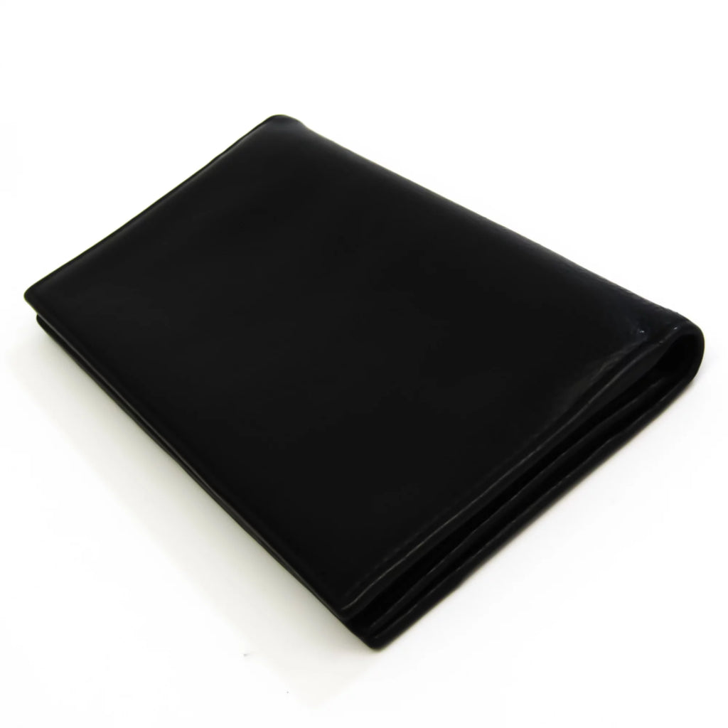 Pre-Owned Black Leather Long Wallet O8807