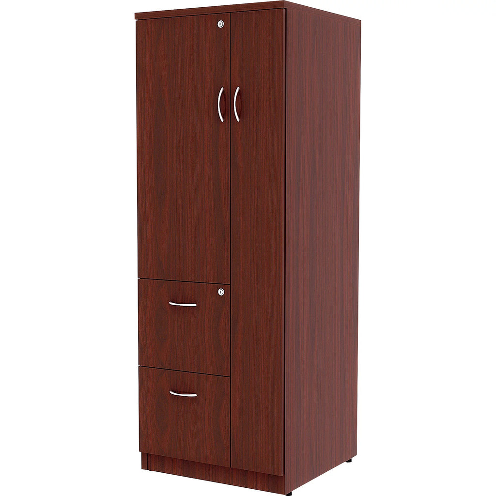 2 Drawer Mahogany Laminate Storage Cabinet S2099