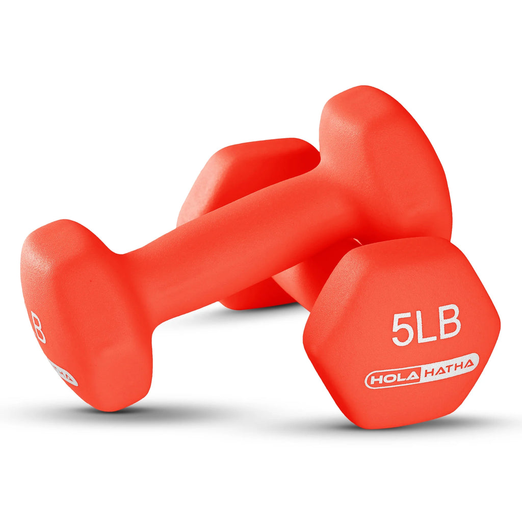 5, 10 & 15 Pound Neoprene Dumbbell Weight Set with Storage Rack M382832