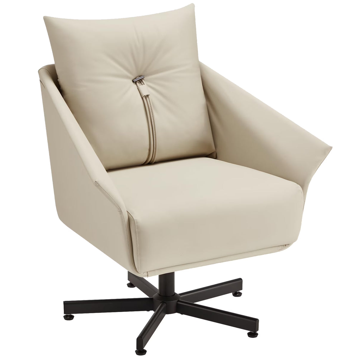 Swivel Armchair Upholstered with Metal Legs J9409