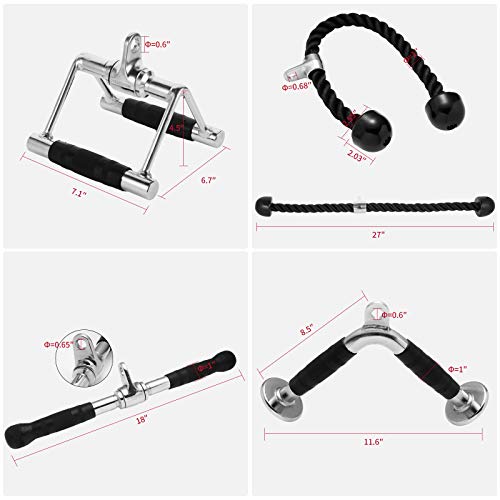 Heavy Duty Steel Cable Machine Attachment Set N1540