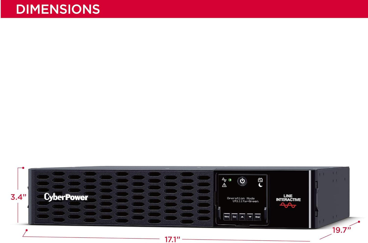 UPS System, 3000VA/3000W, 9 Outlets, 2U Rack/Tower E18753