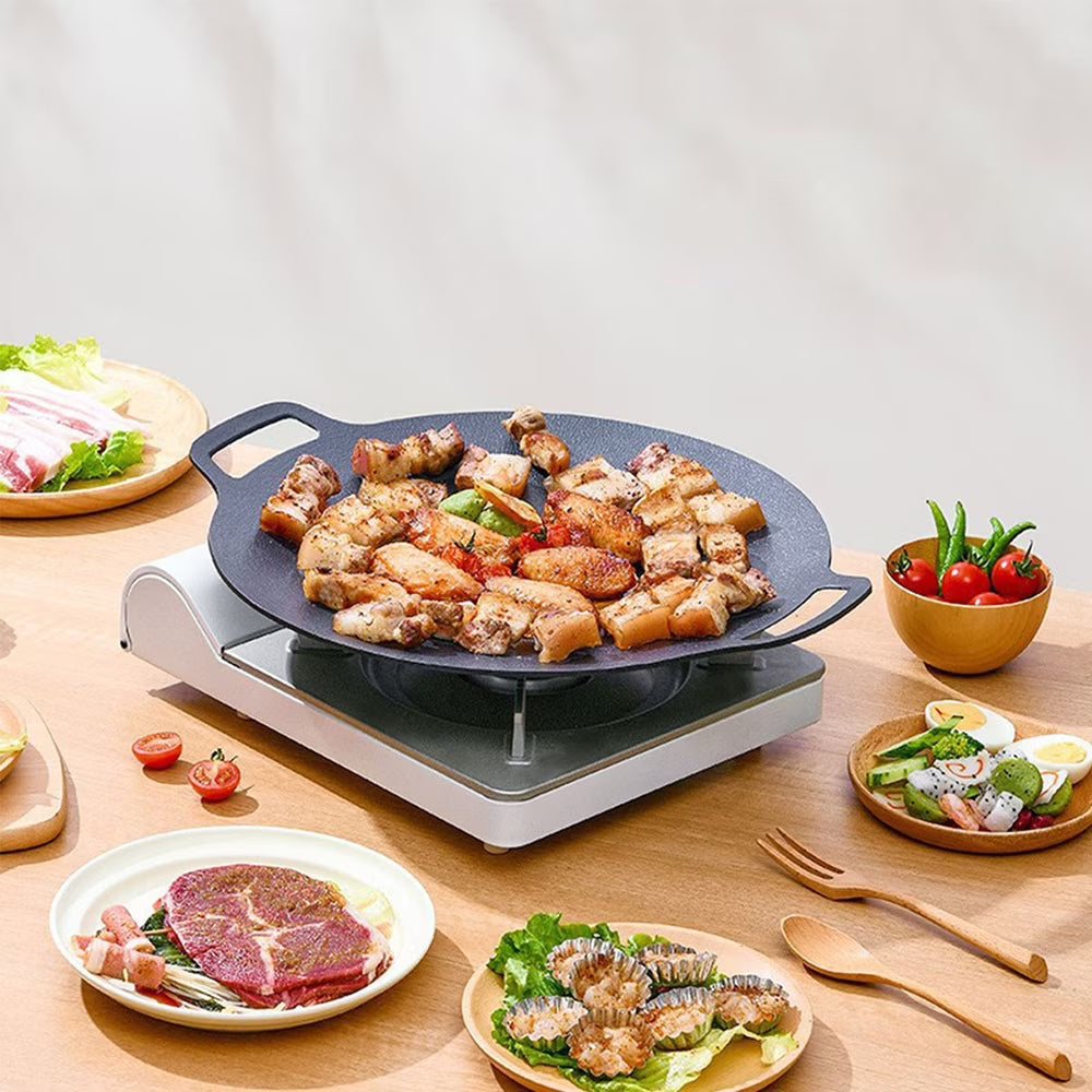 Nonstick BBQ Grill Pan with Metal Handles X26975
