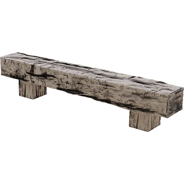 Burnished Pine Faux Wood Fireplace Mantel Kit with Corbels W285