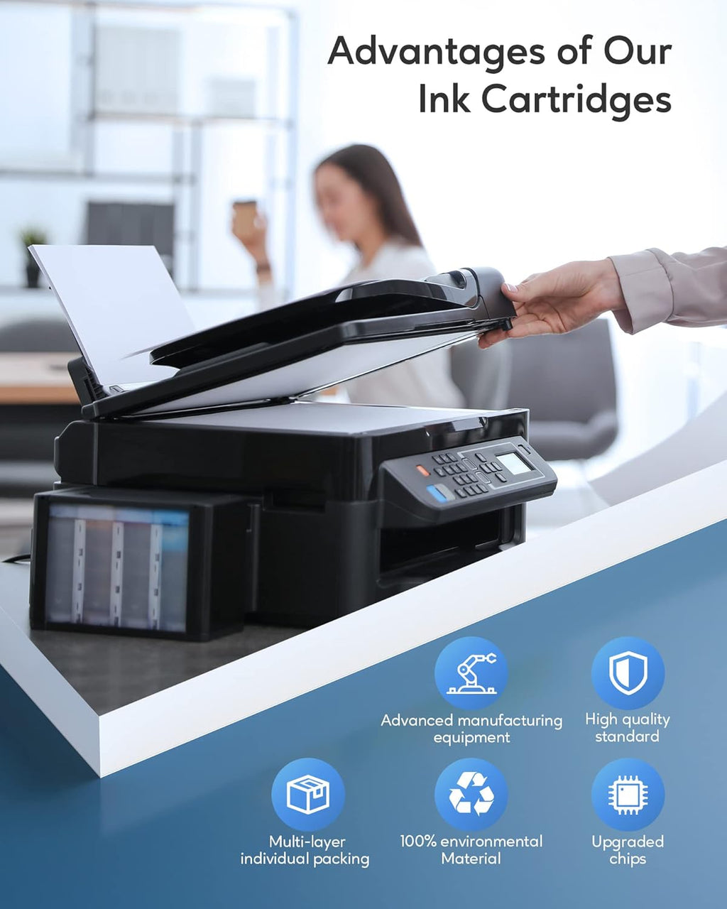Ink Cartridge Combo Pack for HP 564XL Printer (Black, Cyan, Magenta, Yellow, 4 Pack) C49804
