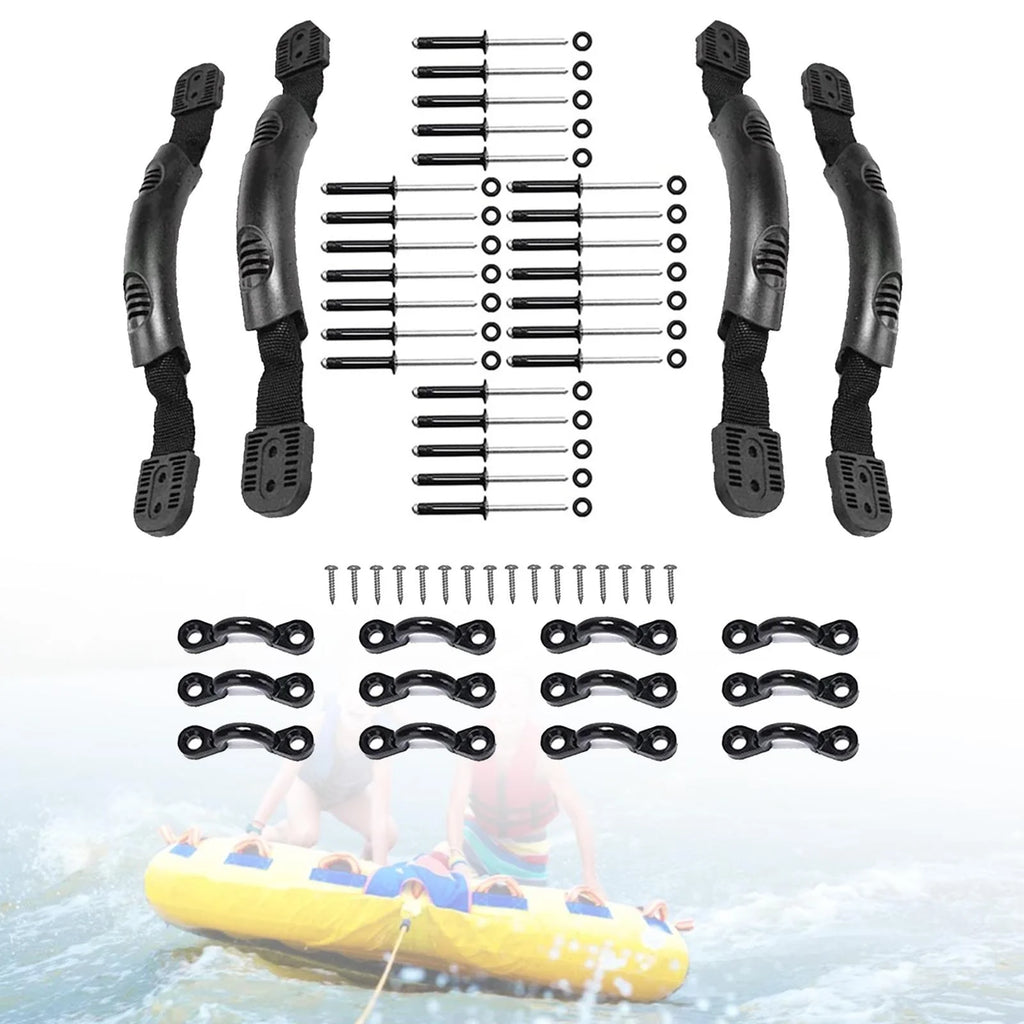 Black Kayak Carry Handles with Screws Pad Eye B994