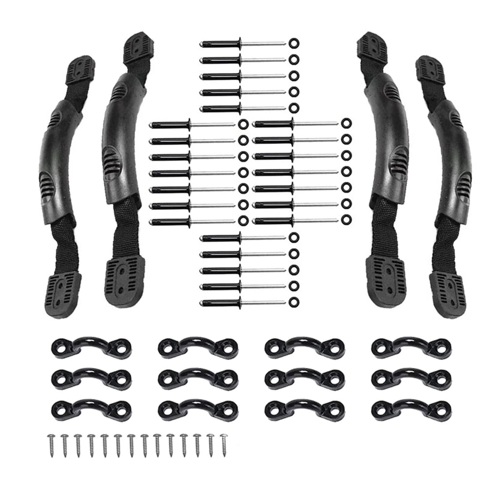 Black Kayak Carry Handles with Screws Pad Eye B994