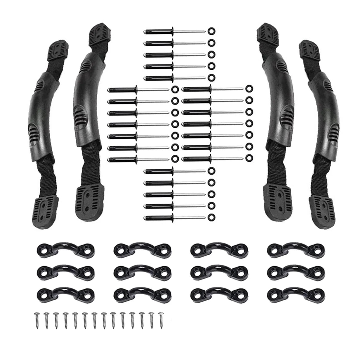 Black Kayak Carry Handles with Screws Pad Eye B994