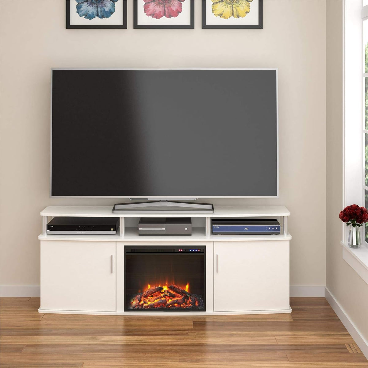 Cherry Electric Fireplace TV Console X485139