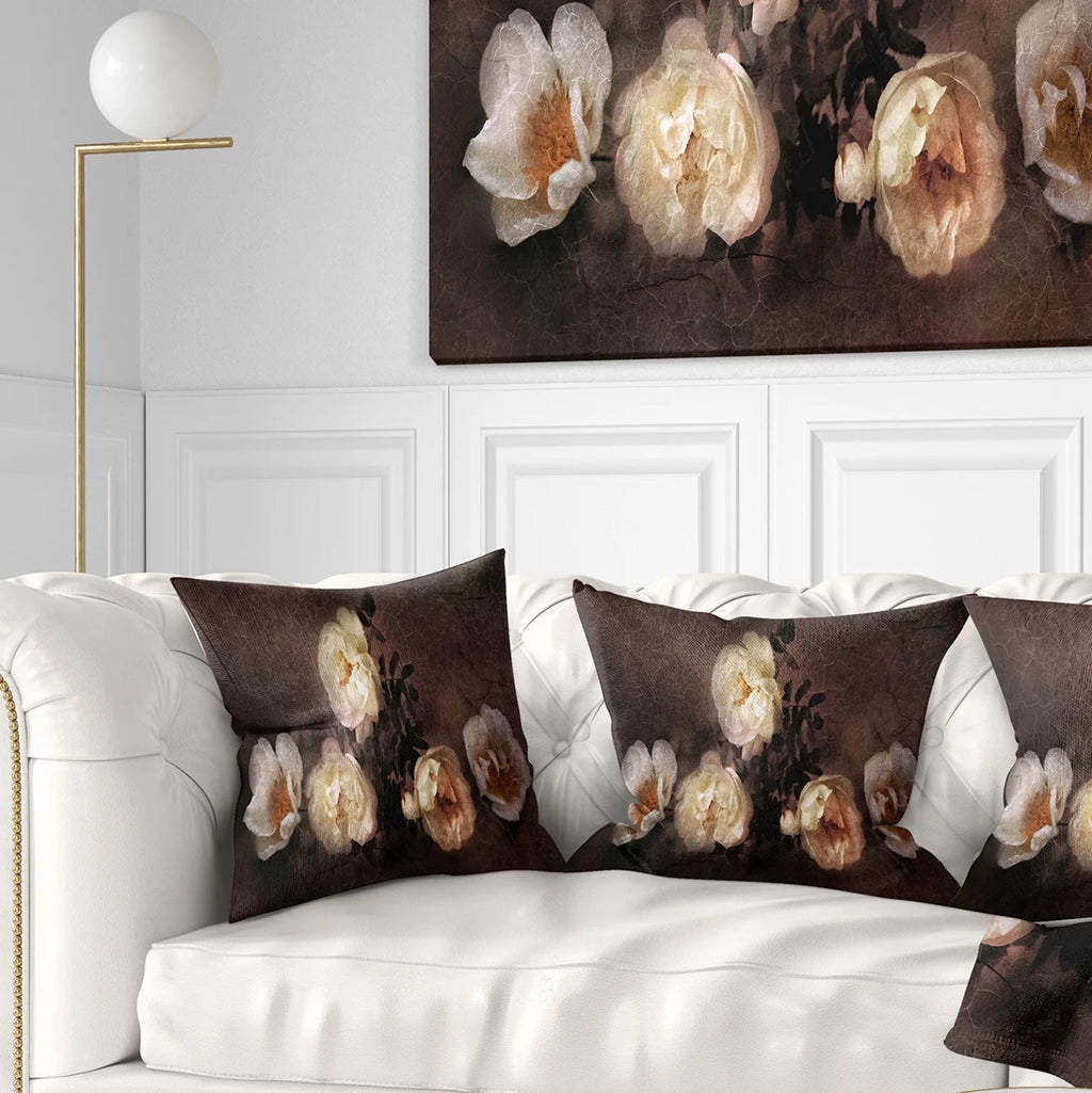 Floral Throw Pillow 16x16 O3423