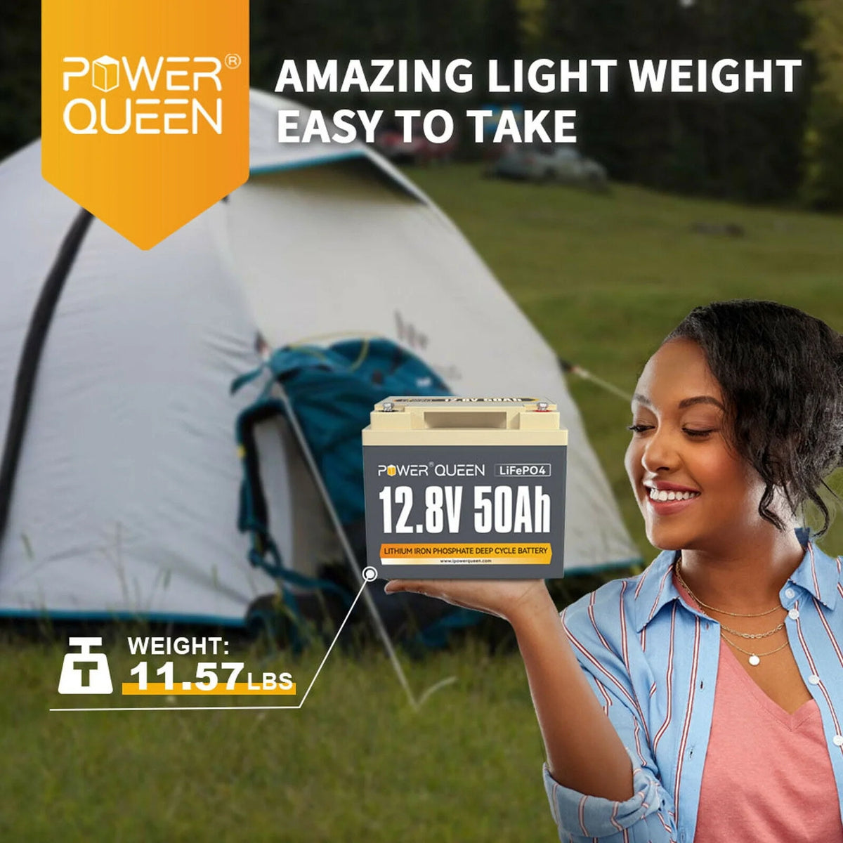 12V 50Ah LiFePO4 Lithium Battery X38618