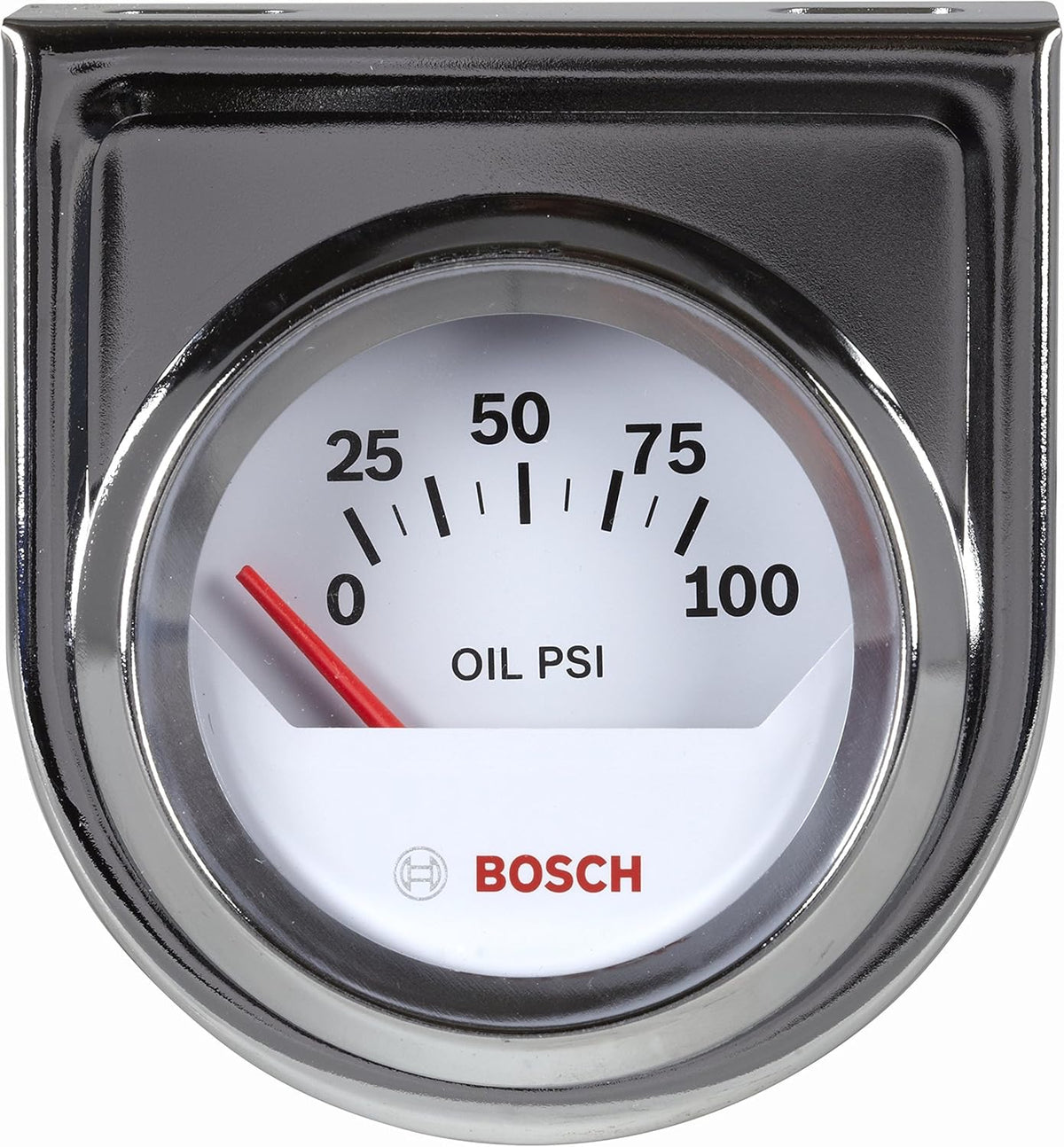 2" Electrical Oil Pressure Gauge White Dial Face Chrome Bezel Pack of 2 L88261