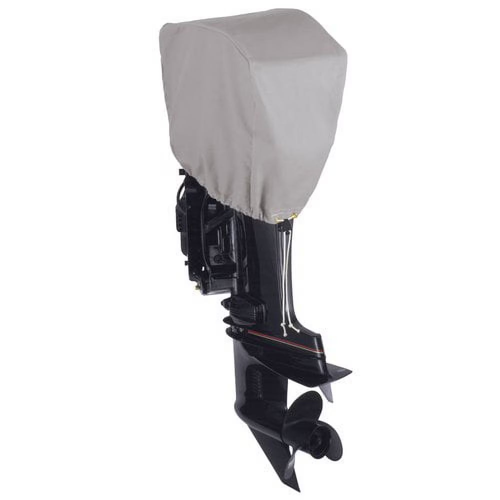 Gray 600 Denier Polyester Boat Motor Cover B35294