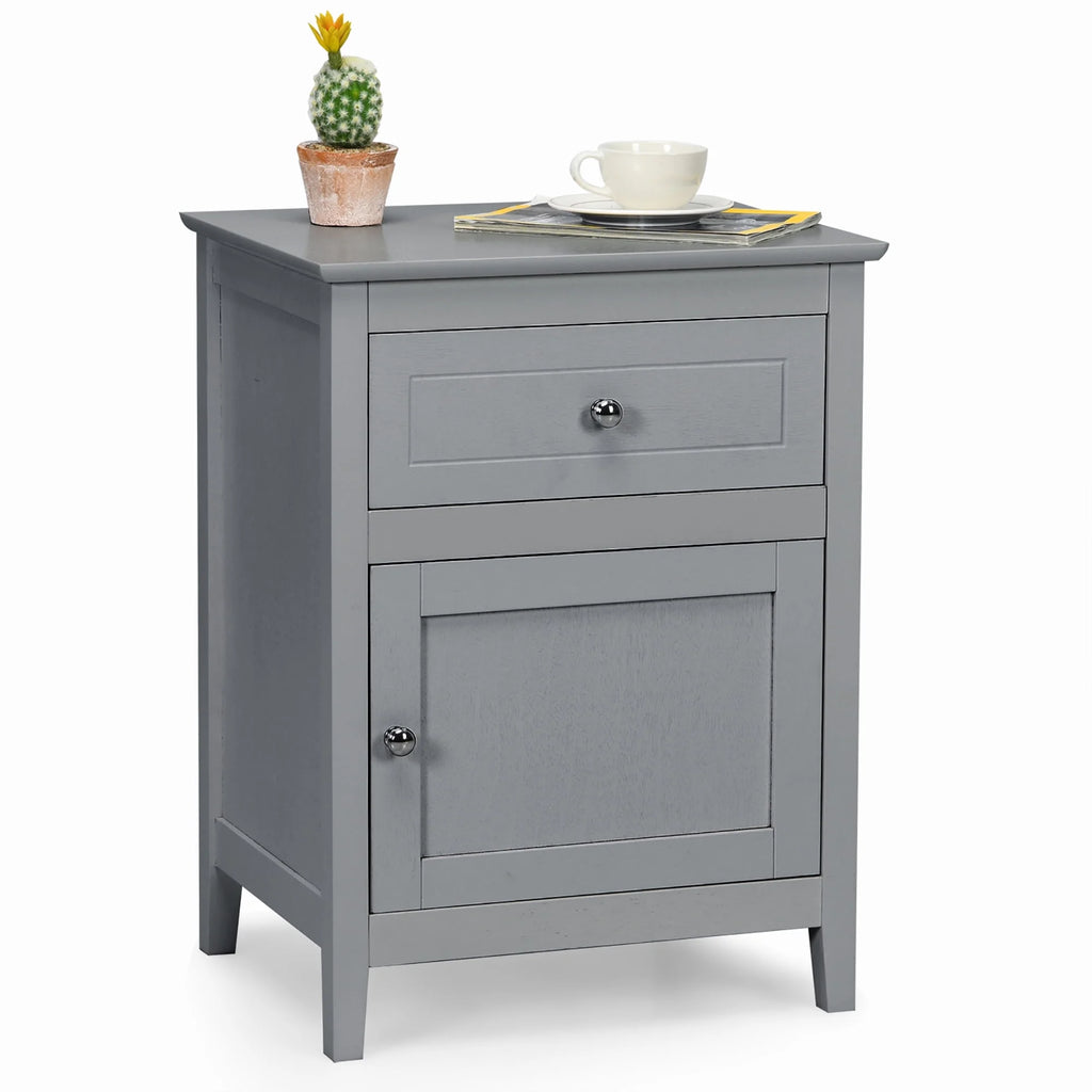 Natural Nightstand with Drawer U9494