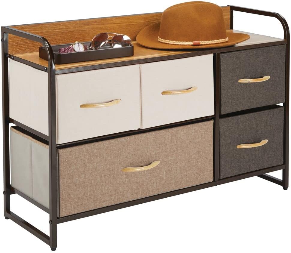 5 Removable Fabric Drawers Storage Dresser W926