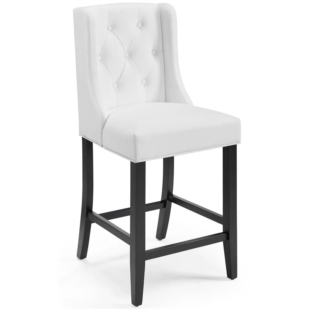 White Faux Leather Counter Stool A1372