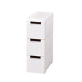 Narrow Storage Drawer Cart with Slide Out Drawer, Plastic Storage Tower with Wheels X540