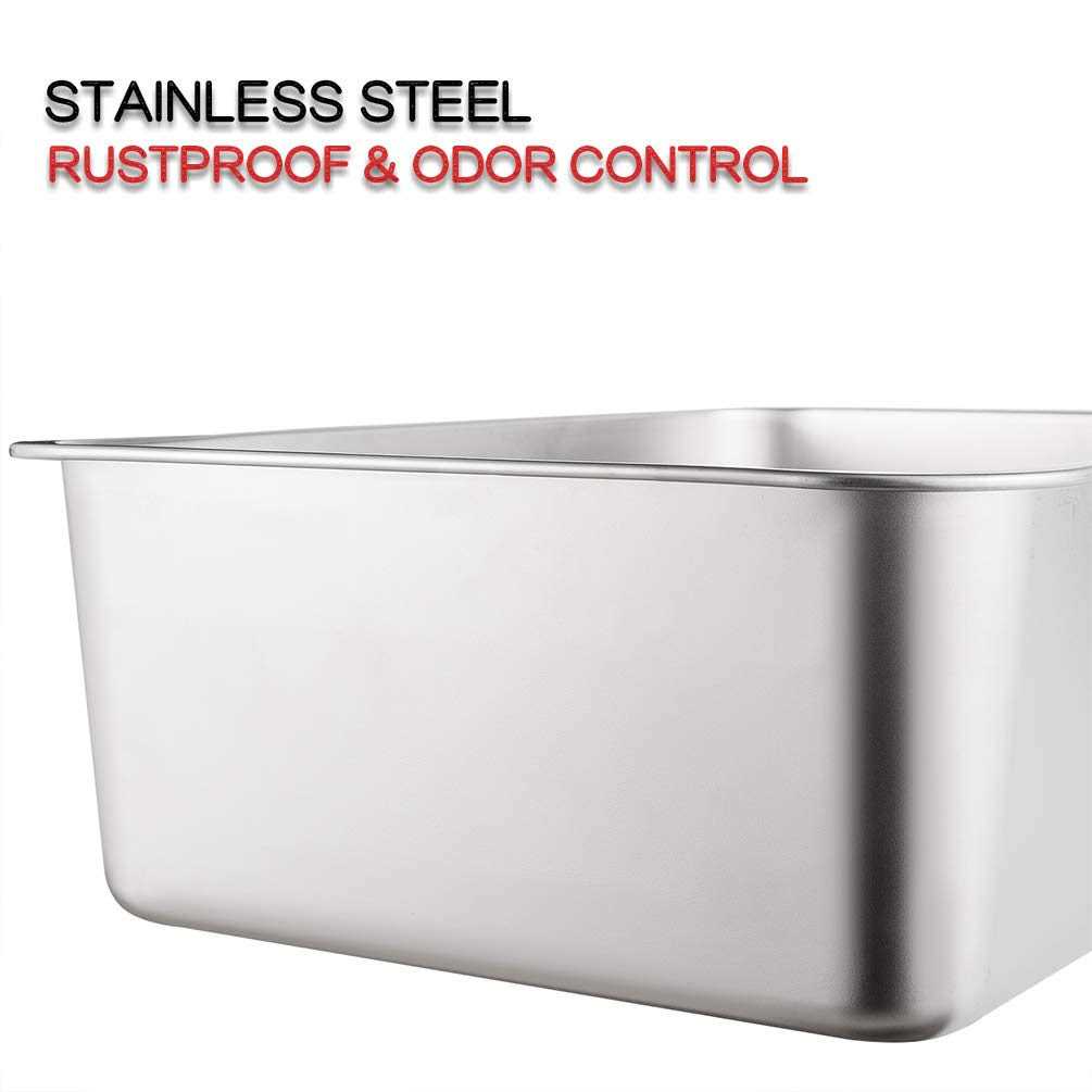 Stainless Steel Cat and Rabbit Litter Box U98109