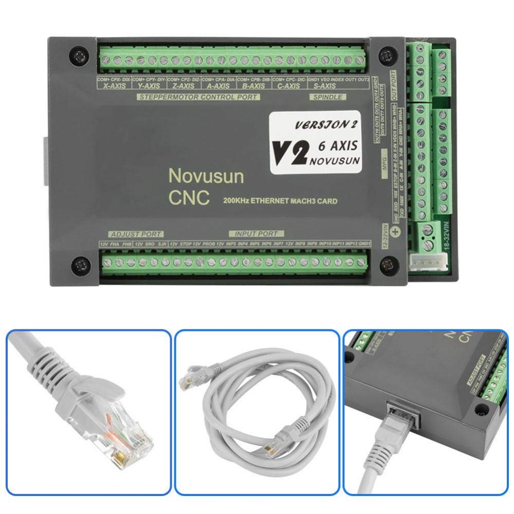 6 Axis MACH3 Stepper Motor Driver Control Module D740