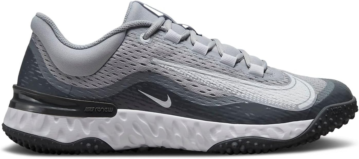Grey/White Baseball Turf Shoes B243508